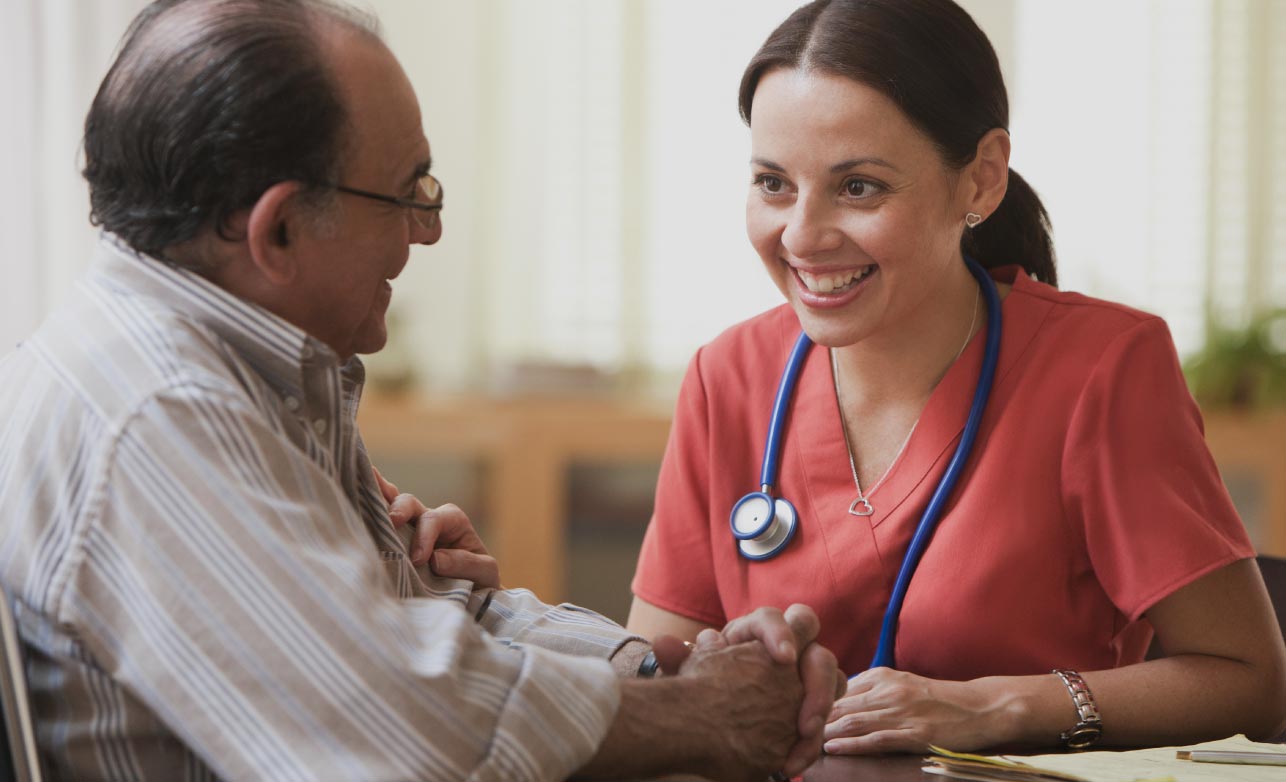 Nurse and patient photo.